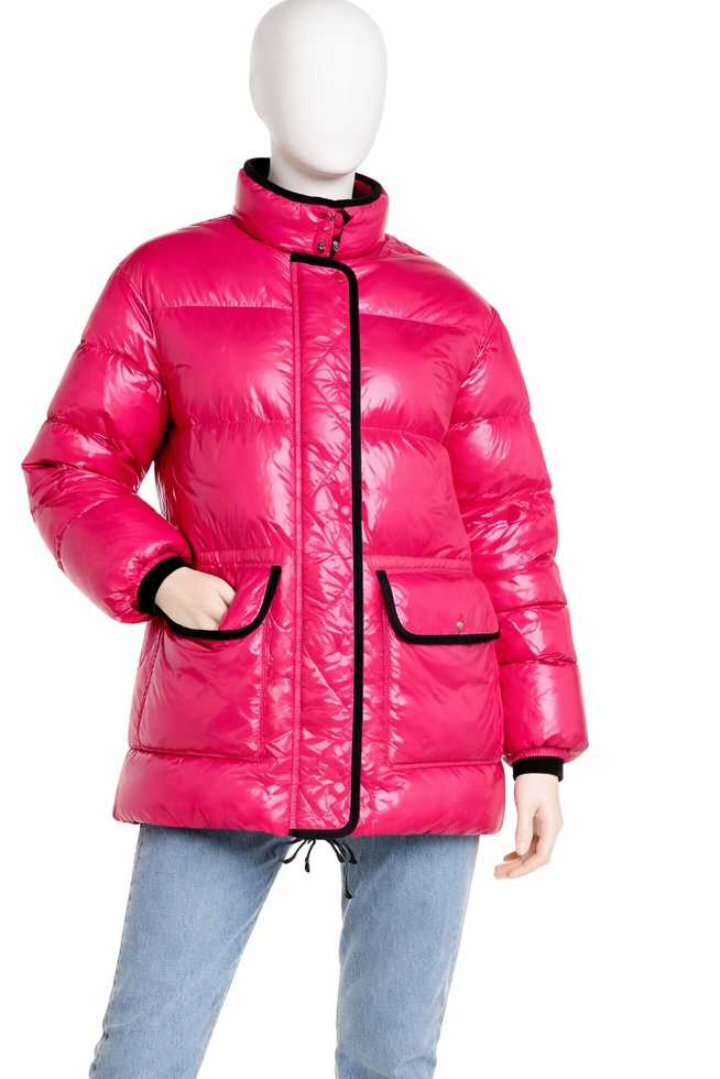 RED Valentino Puffer Down Jacket in Bright Pink Size I 36 XS ladies