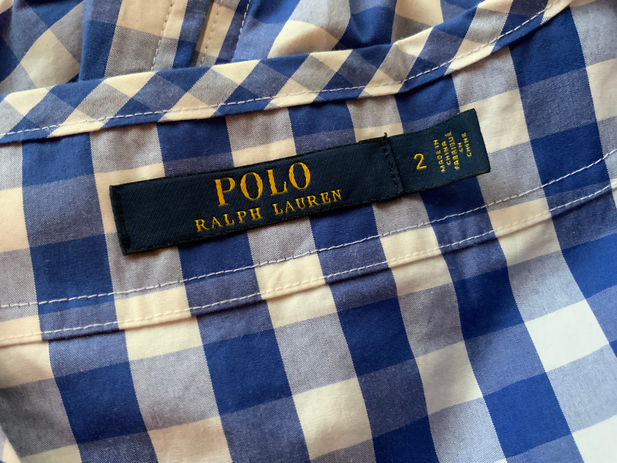 Ralph Lauren Polo Meg Gingham Fit and Flare Plaid Dress Size US 2 UK 6 XS ladies