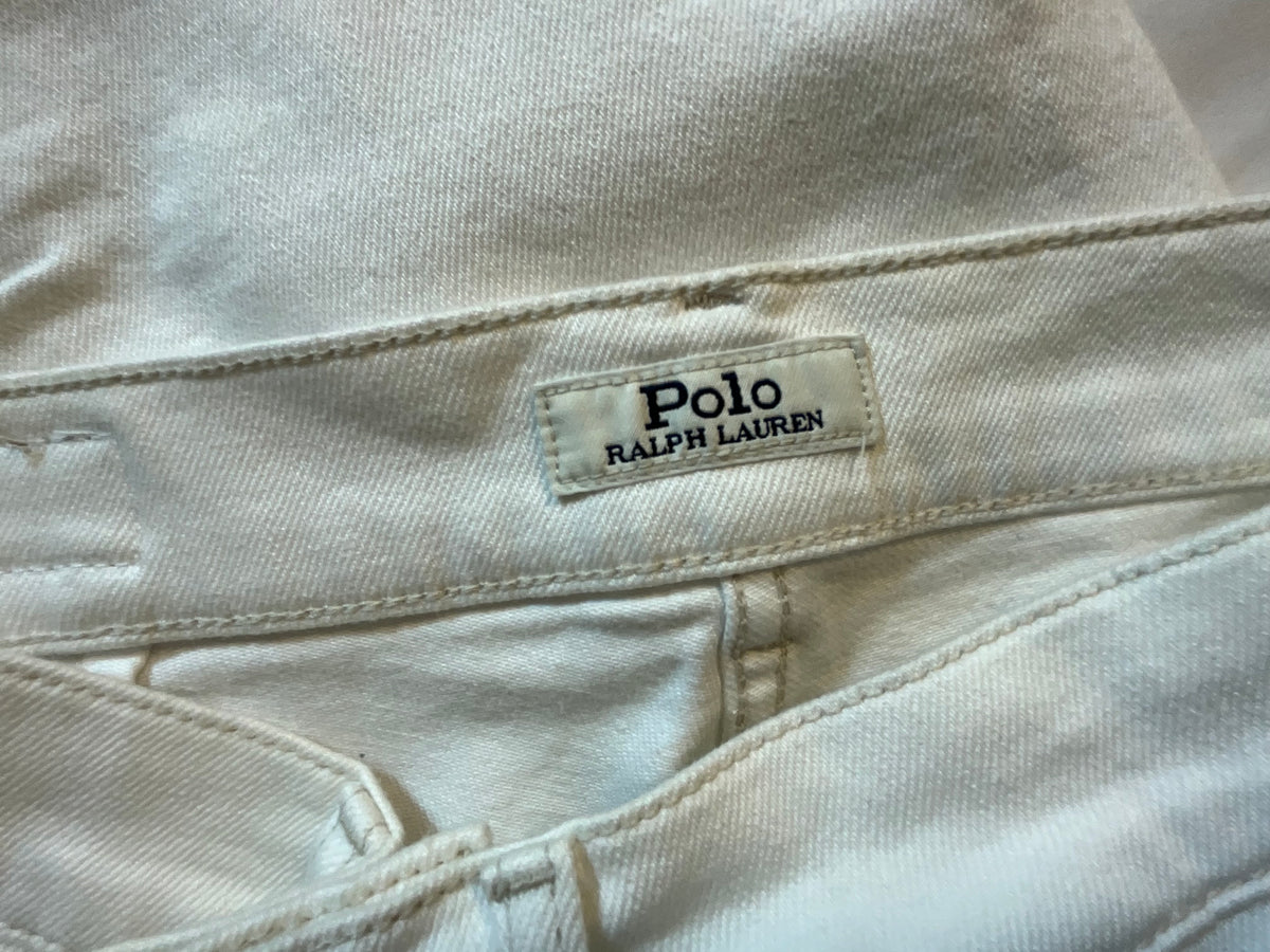 Polo Ralph Lauren White Tompkins Skinny High Waist Jeans size 28R ladies