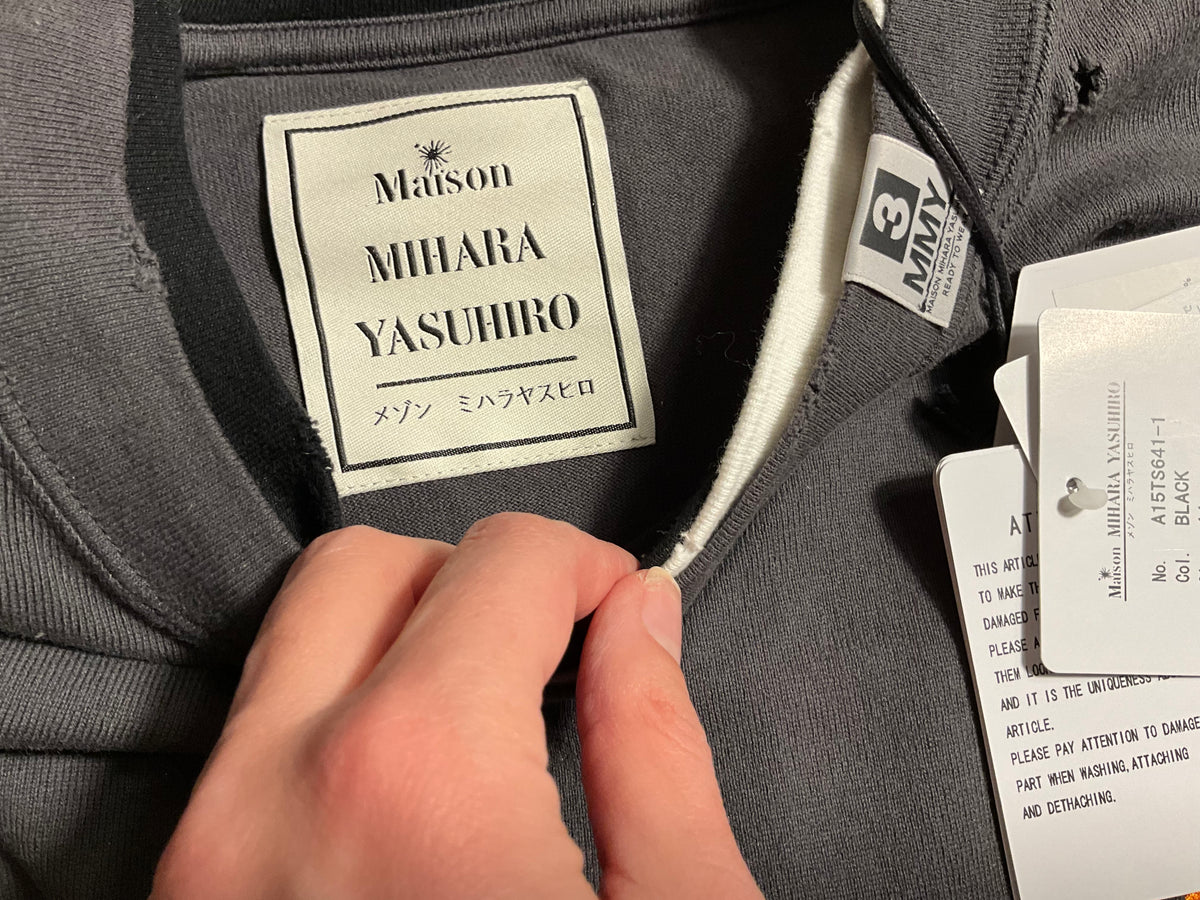 Maison Mihara Yasuhiro Men’s Distressed Layered Pocket T-Shirt – Size 44 men