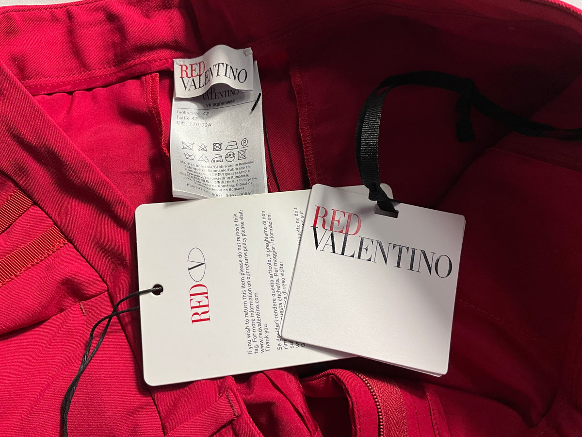 Red Valentino Straight Leg Pants Trousers size I 42 UK 10 US 6 ladies