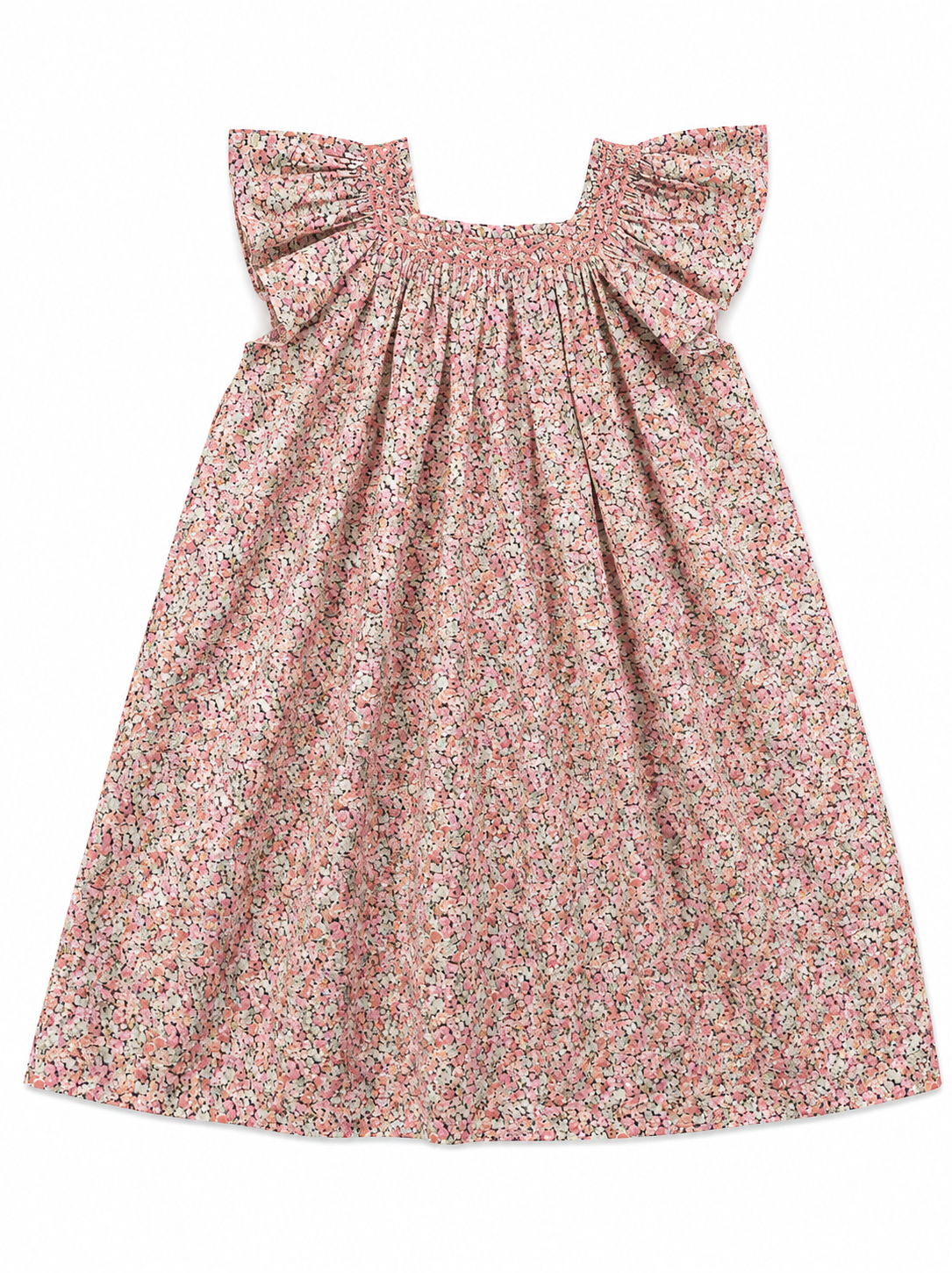 BONPOINT FLORAL LIBERTY PRINT HAND EMBROIDERED DRESS SIZE 14 YEARS