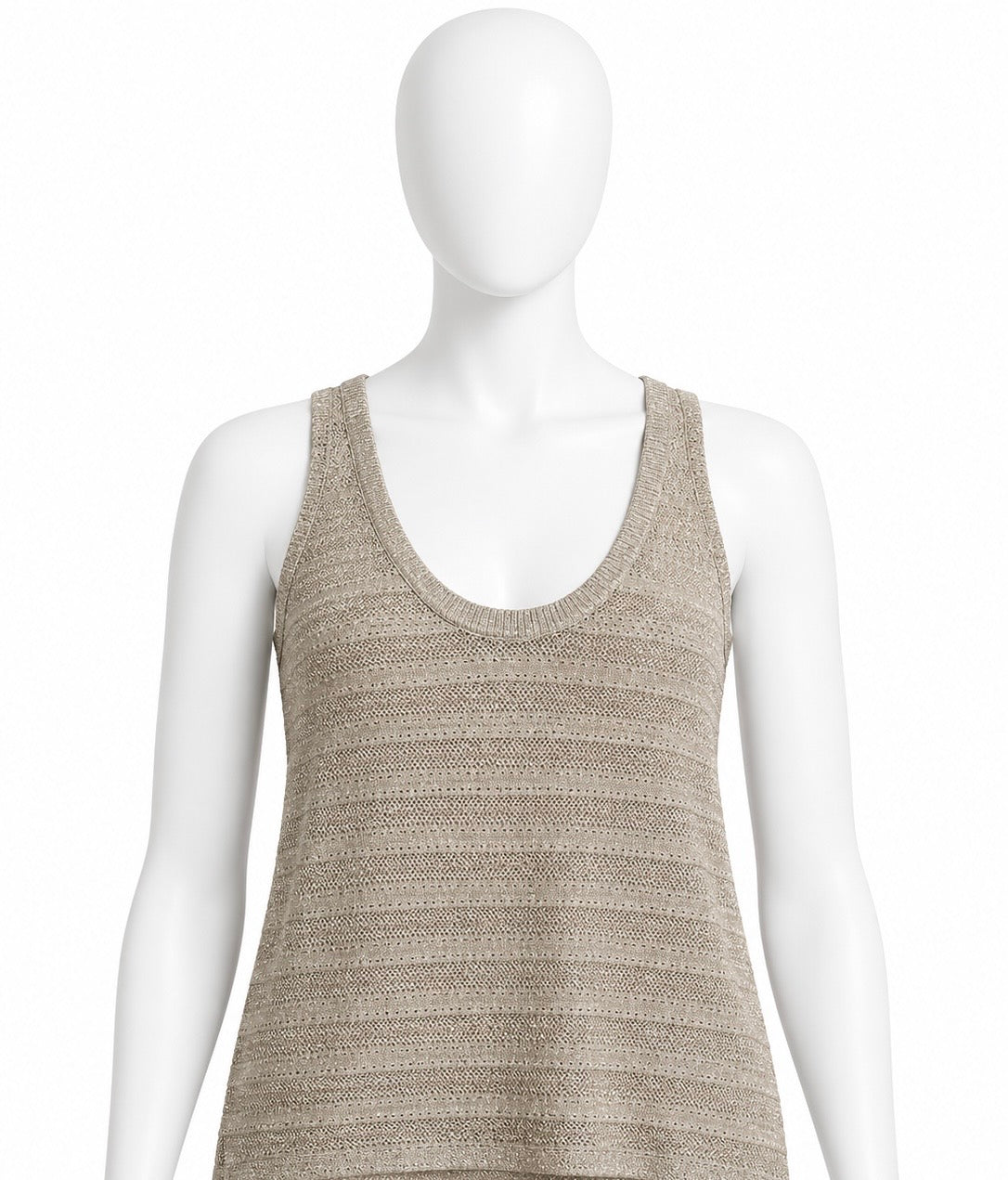 Zadig & Voltaire Gold Lurex Knit Tank Top Size M ladies