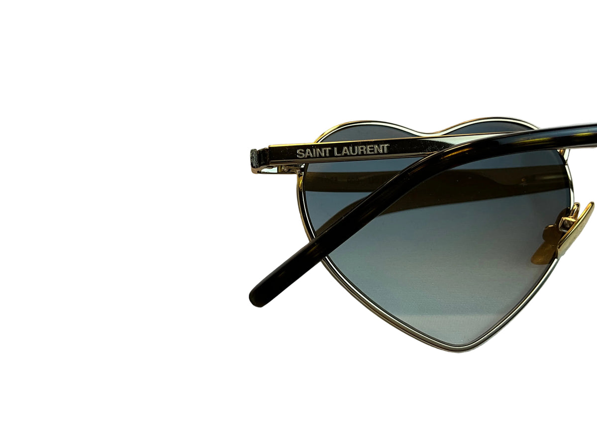 Saint Laurent SL301 LouLou Heart-Shape Gold Frame Sunglasses ladies