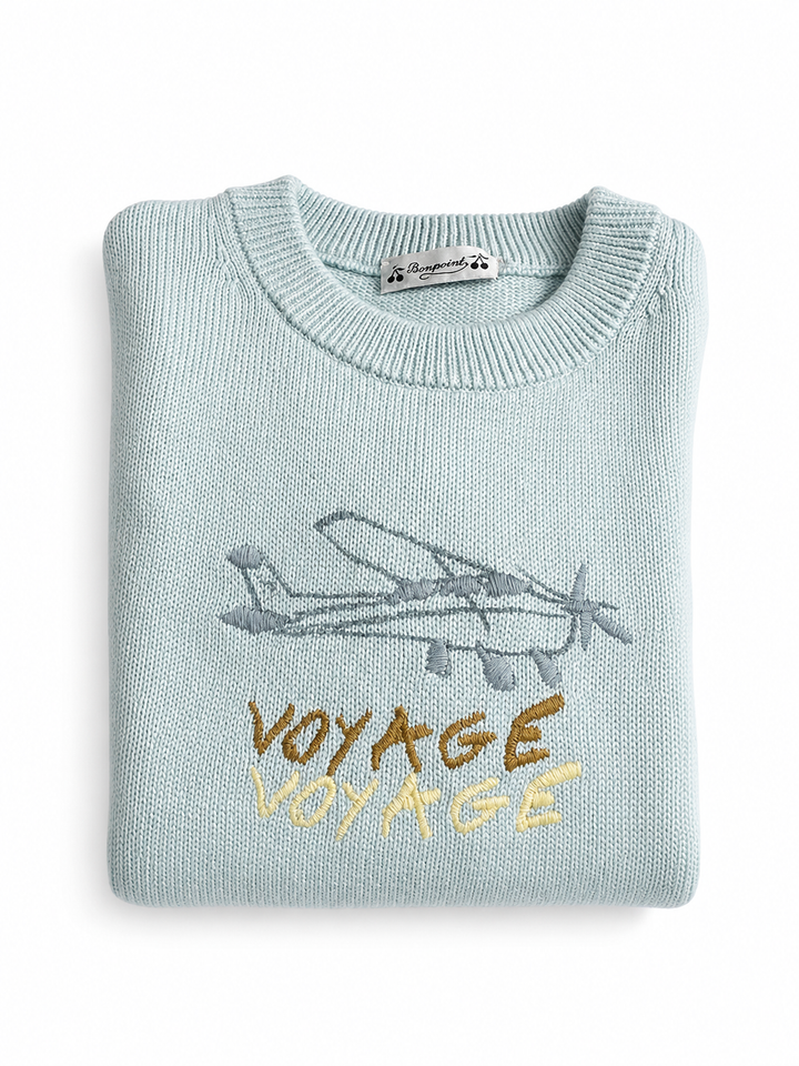Bonpoint Voyage Airplane Knit Sweater – 12 Years children