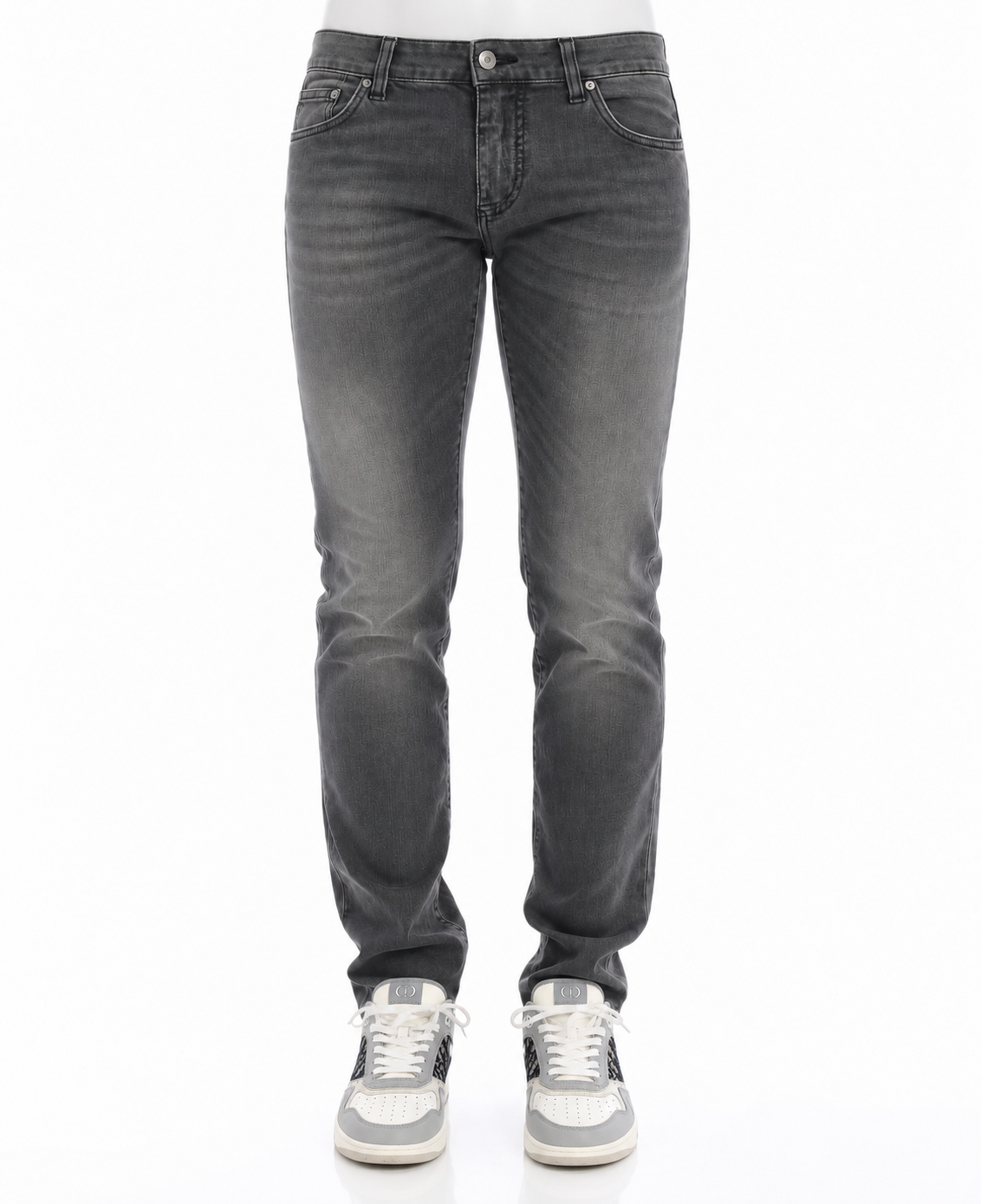 Dolce & Gabbana Men’s Grey Stone Washed Skinny Jeans – Size 50 men