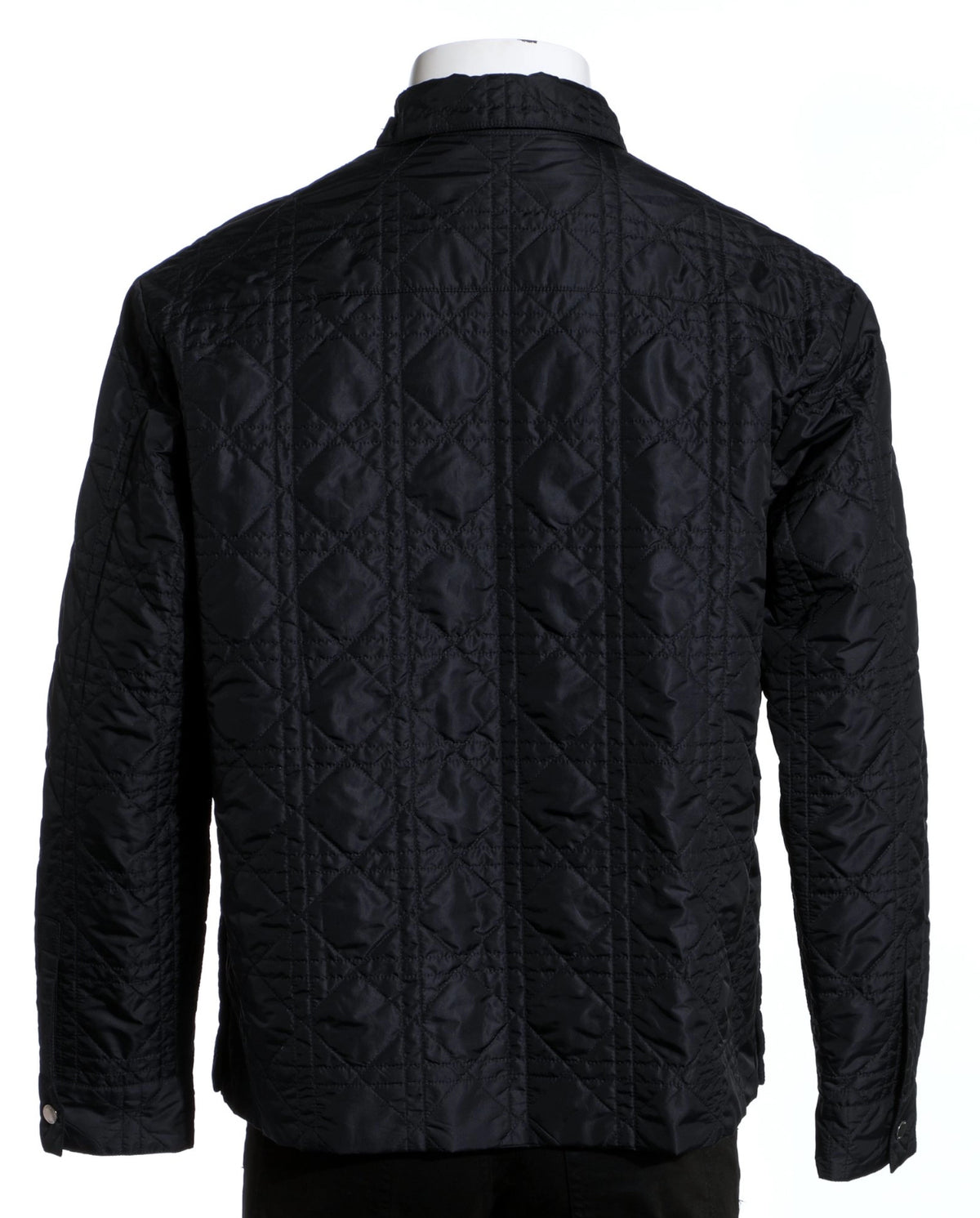 Dior Navy Blue Cannage Quilt Nylon Blend Oversized Light Jacket Size 50 men