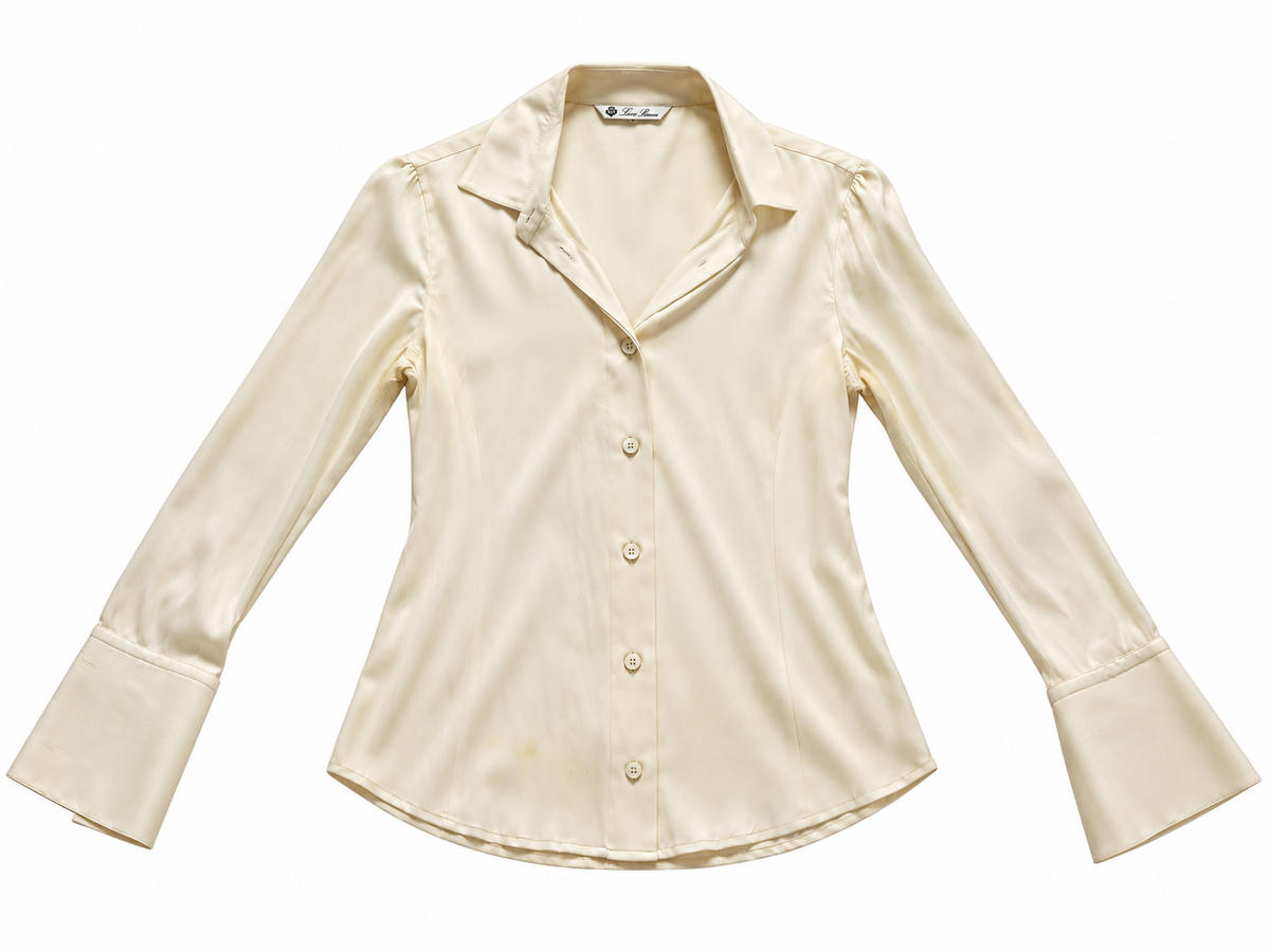 Loro Piana Women’s Ivory Silk Blouse Shirt – Size IT 38 / XS ladies