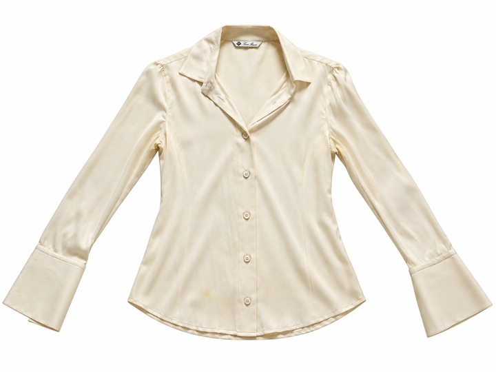 Loro Piana Women’s Ivory Silk Blouse Shirt – Size IT 38 / XS ladies