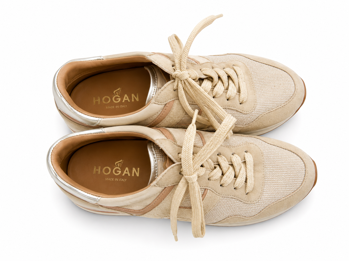 HOGAN H222 suede leather platform sneakers trainers size 38 ladies