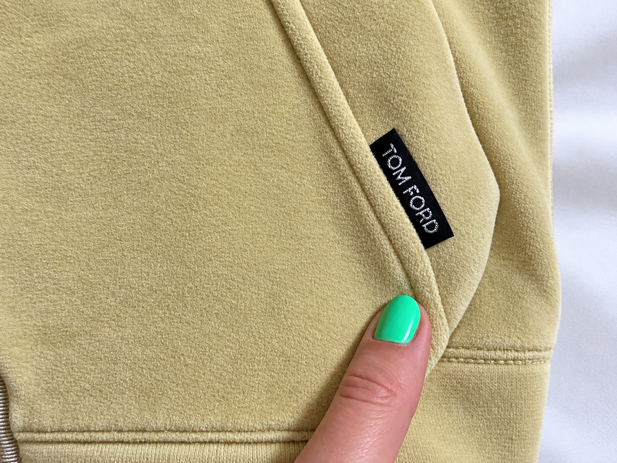 Tom Ford Men’s Beige Cotton-Blend Zip-Up Hoodie – Size M men