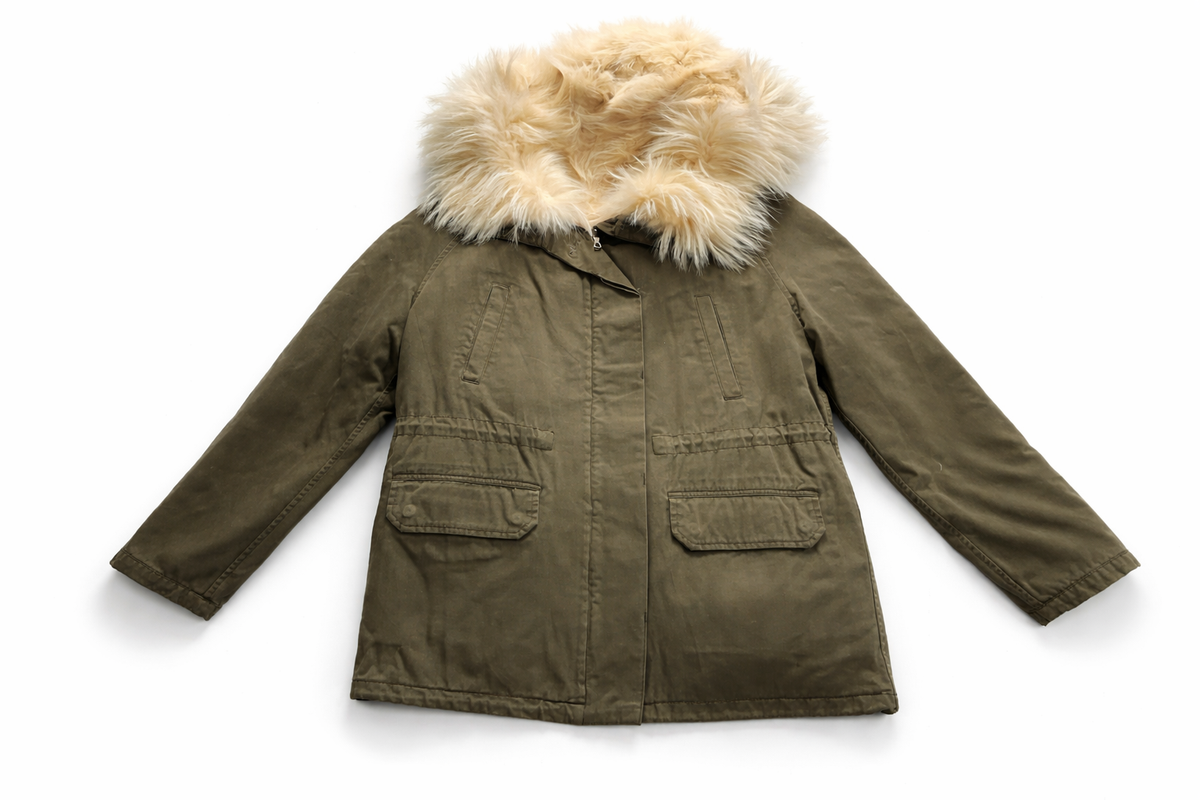 Yves Salomon ARMY Reversible Fur Parka Jacket Size F 34 XS ladies
