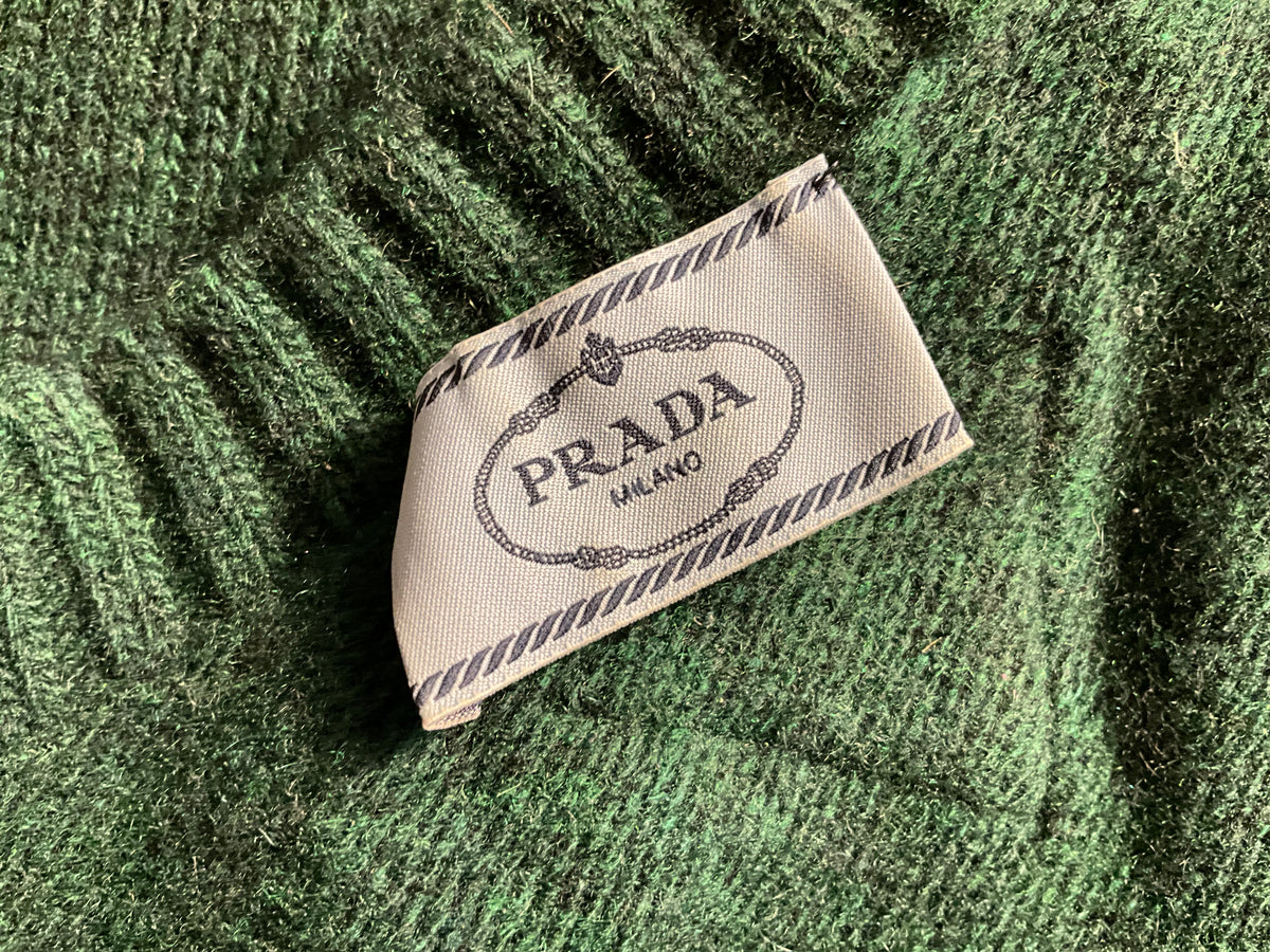 Prada Cashmere Blend V-Neck Sweater size I 38 ladies