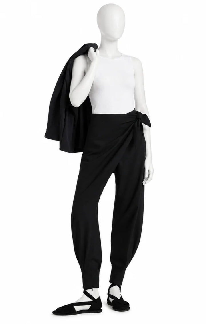 Ralph Lauren Purple Label Wrap Tapered Pants – Black – Size US 6 / IT 42 ladies