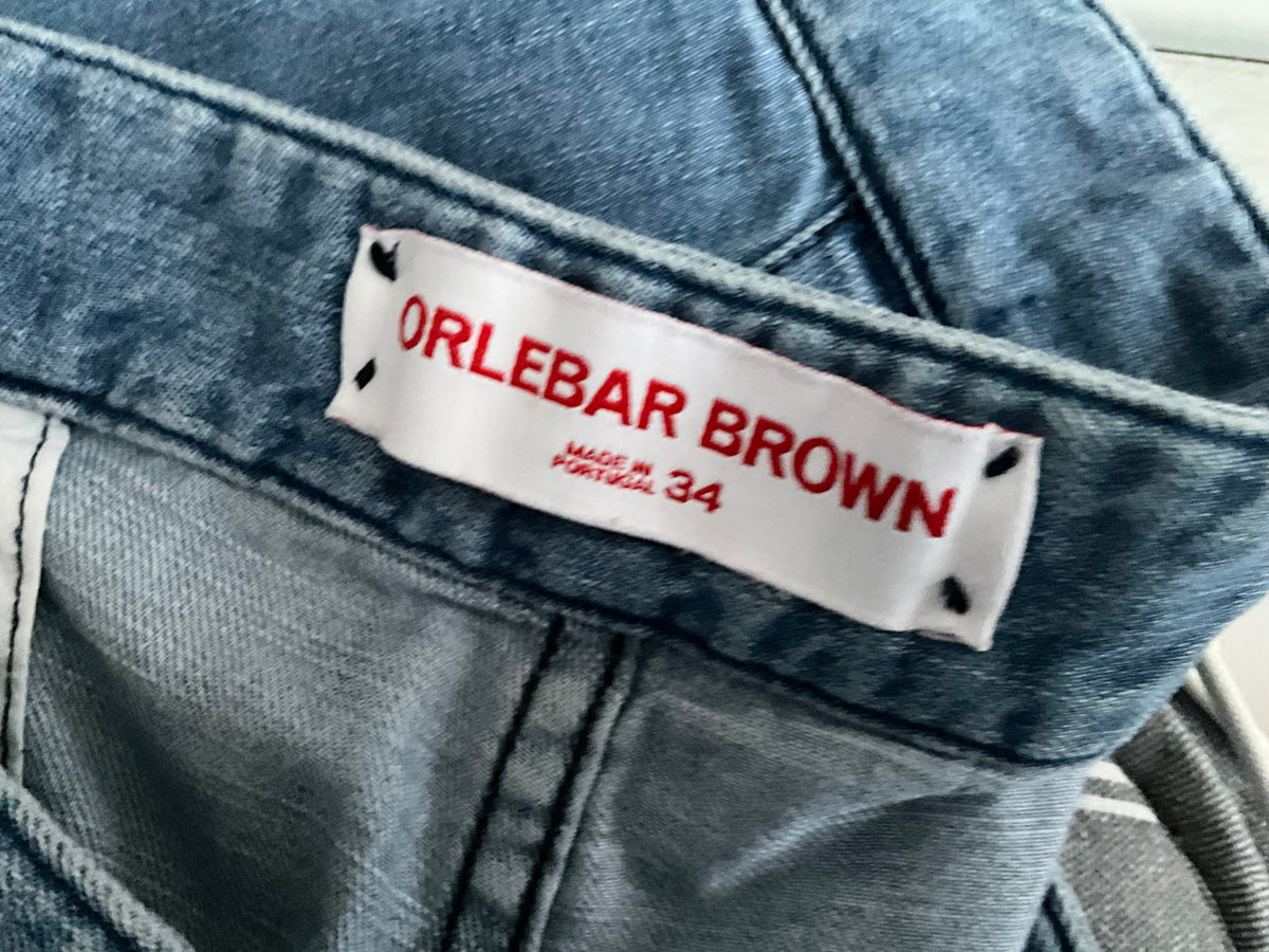 Orlebar Brown Denim Blue Jeans Shorts Size 34 men