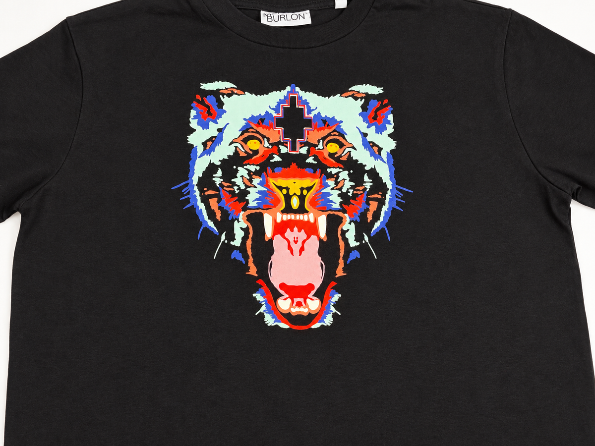 Marcelo Burlon Kids of Milan Black Tiger Print T-Shirt – Size 8 years children