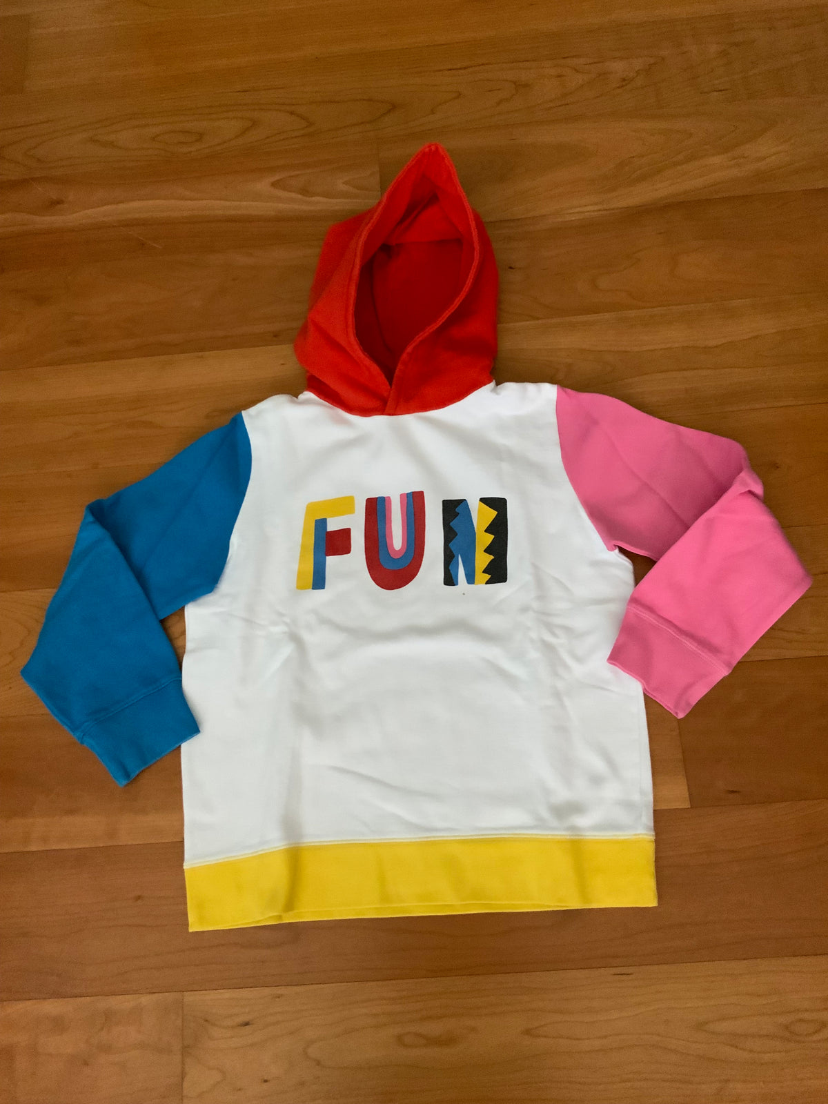 Stella McCartney KIDS Colorblock FUN Sweatshirt Hoodie Size 12 years children