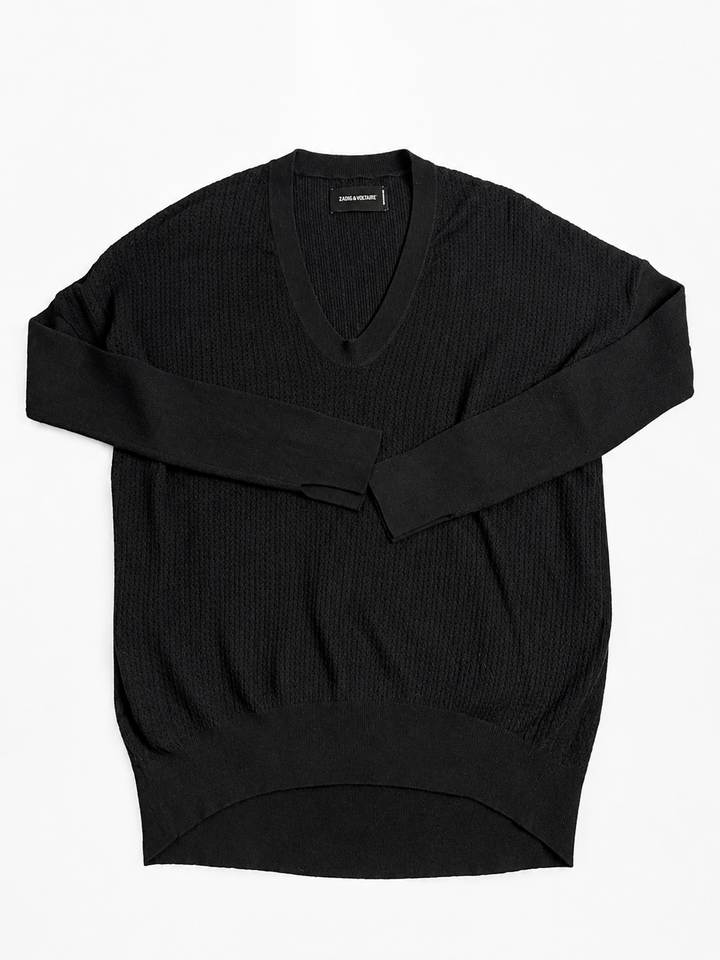 Zadig & Voltaire Fine Knit V-Neck Jumper Pullover ladies