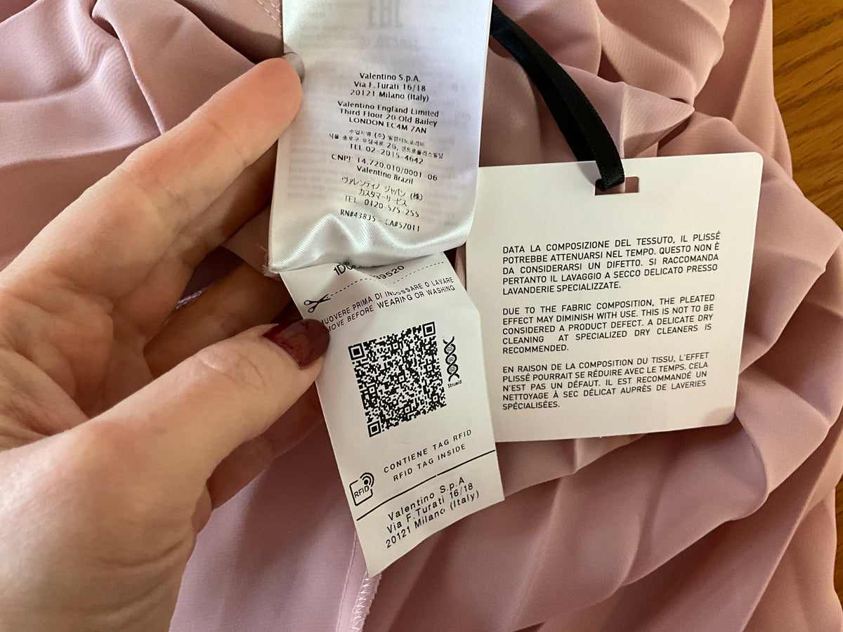 REDValentino satin pleated mini dress Size I 44 UK 12 US 8 ladies