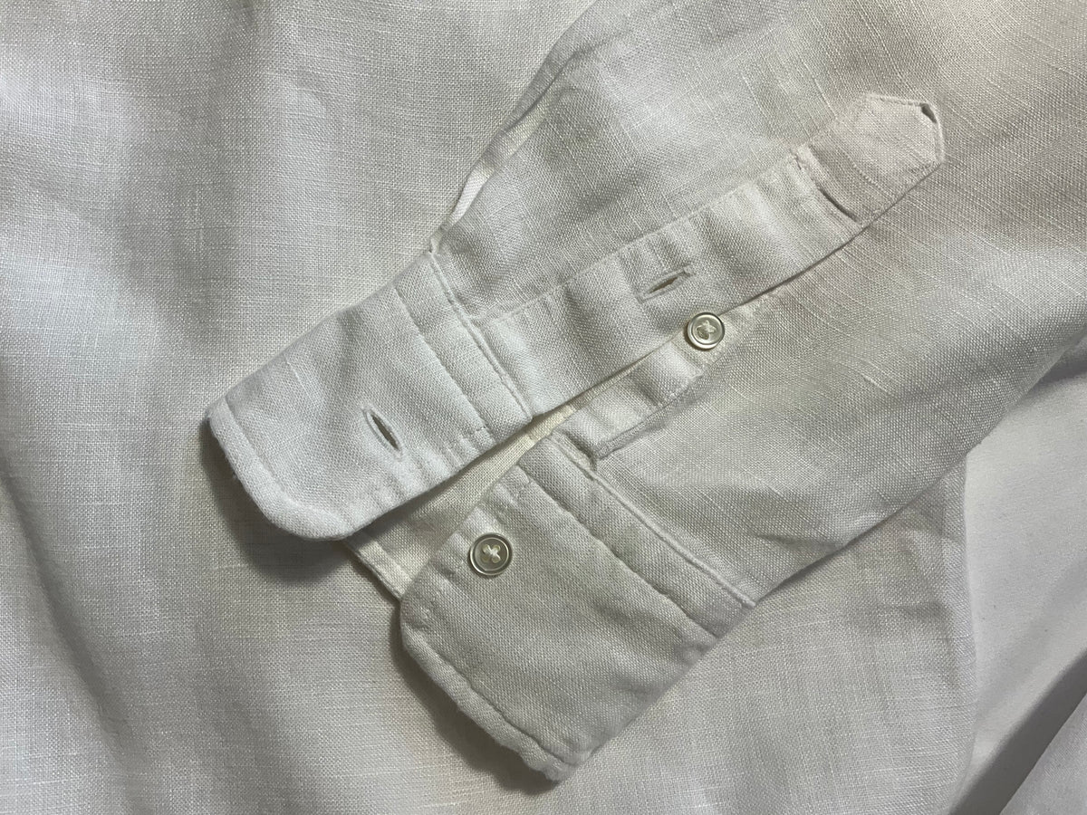 Polo Ralph Lauren Men’s White 100% Linen Shirt – Size M – Classic Fit