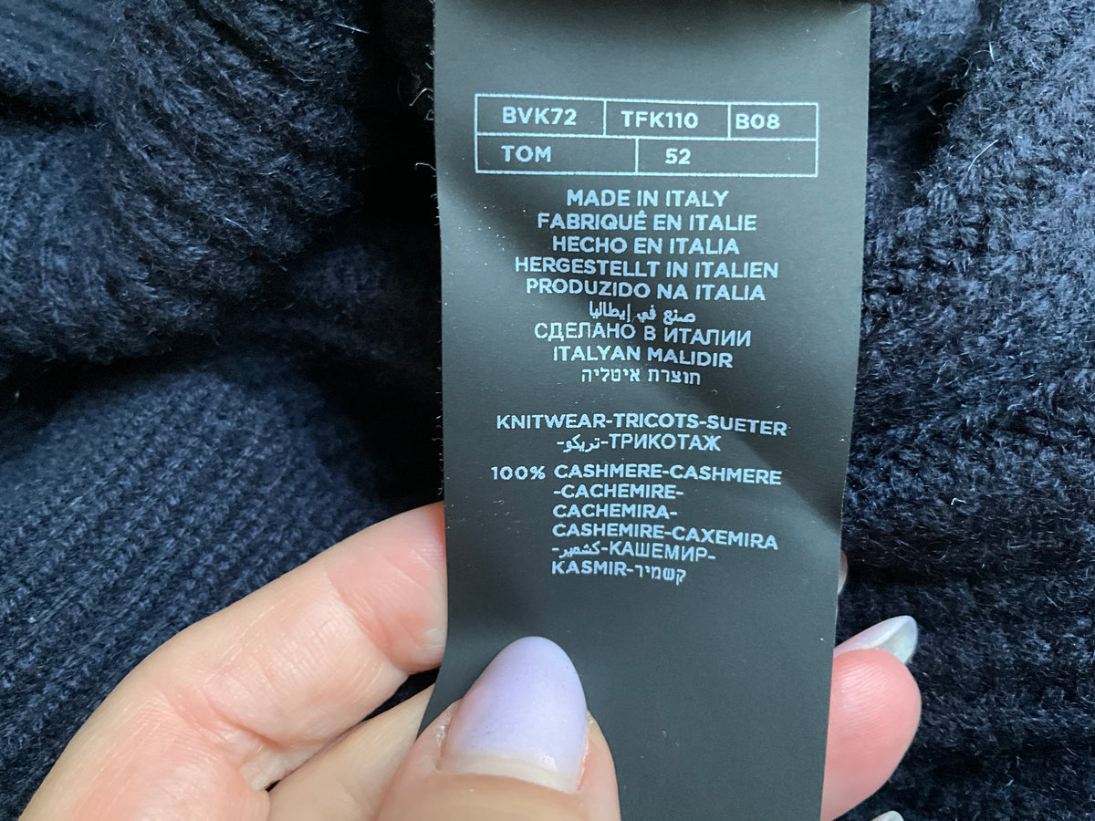 TOM FORD PURE CASHMERE JUMPER SWEATER SIZE 52 MEN