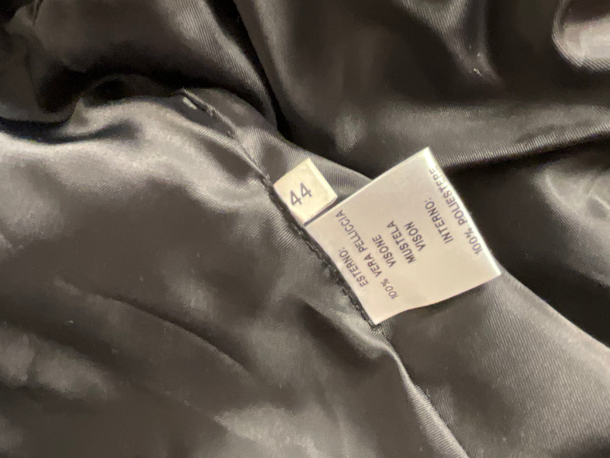 Dario Modena Roma Real Mink Fur Coat Jacket Size I 44 UK 12 US 8 ladies