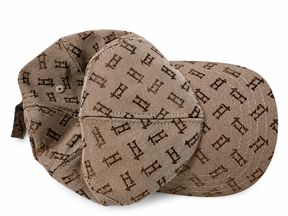Herno Brown Monogram Jacquard Baseball Cap – Size M men
