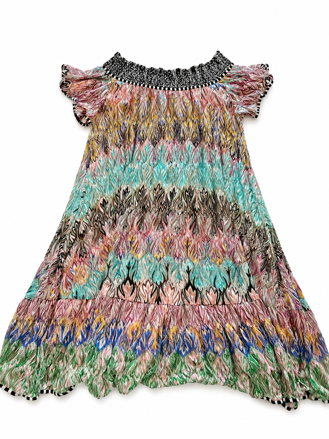 Missoni Multicolour Off-the-Shoulder Printed Dress – IT 42 ladies