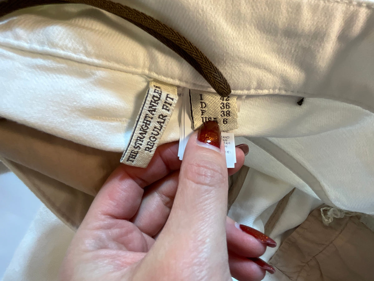 Brunello Cucinelli Slim Fit & Straight Jeans in White Size I 42 US 6 UK 10 ladies