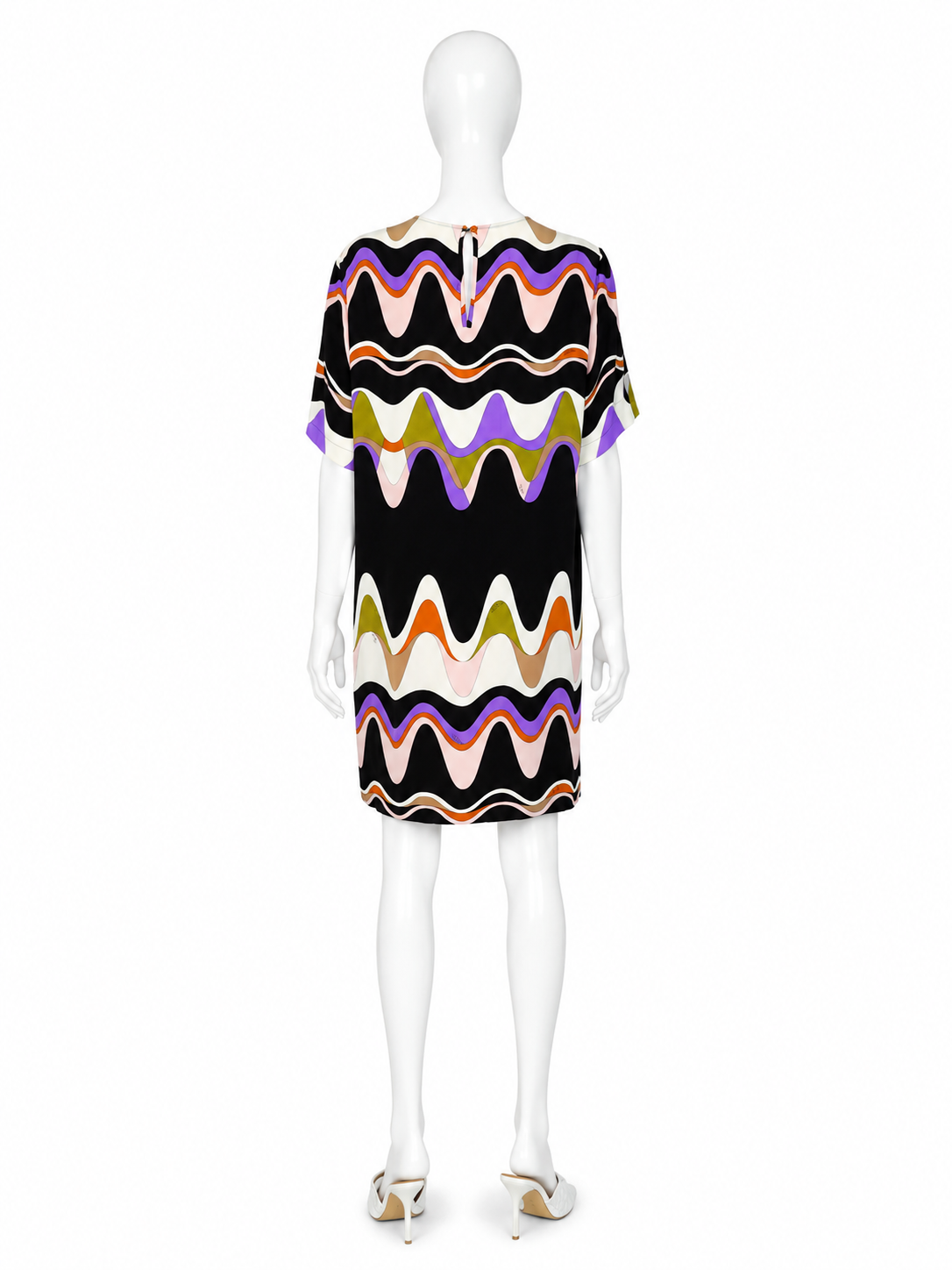 Emilio Pucci Silk Waves Printed Mini Dress – Size M ladies