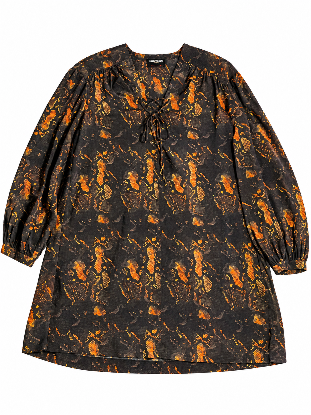 Zadig & Voltaire Défilé Ramela Python Print 100% Silk Dress Size S ladies