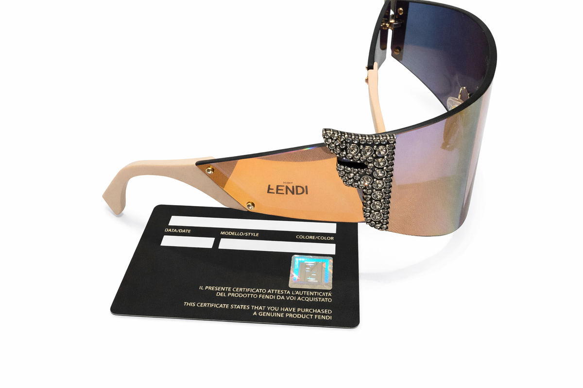 Fendi Pink Acetate FF 0382/S Mirror Shield Sunglasses ladies