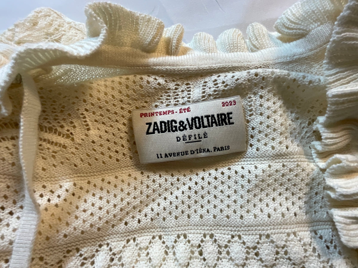 Zadig&Voltaire Memphis pointelle-knit maxi dress Size M medium ladies