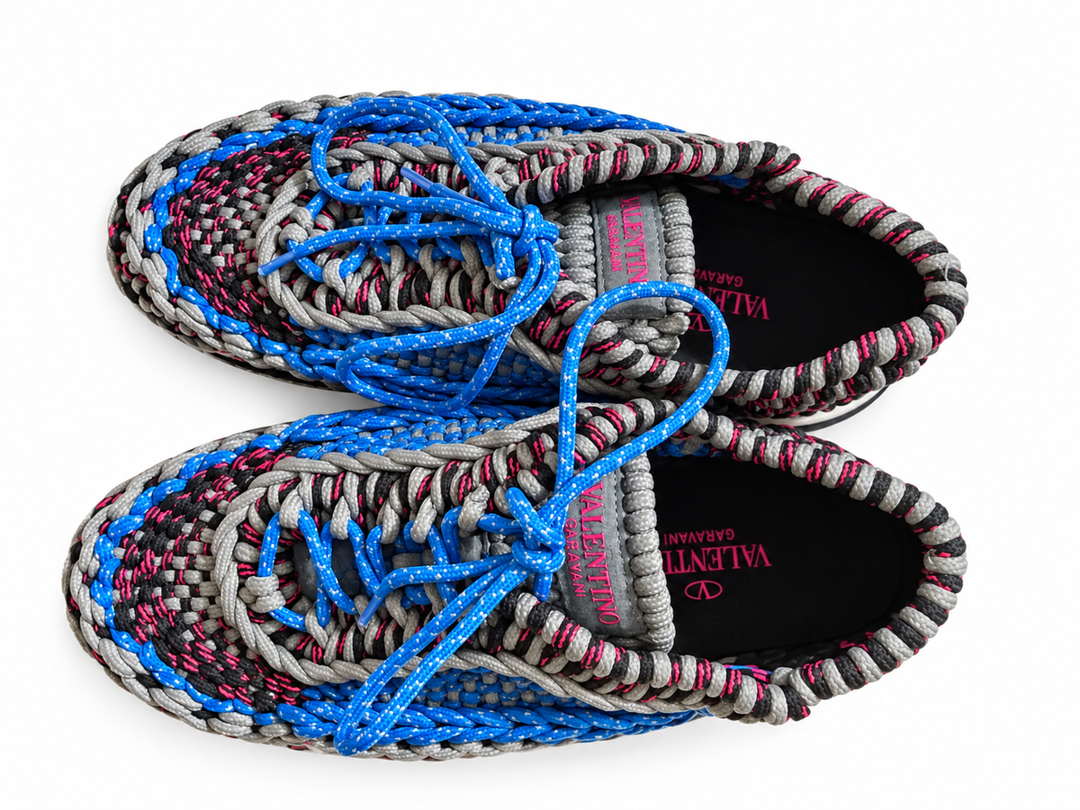 Valentino Garavani Men’s Crochet Rope Sneakers Trainers Multicolour Size EU 42 UK 8 men