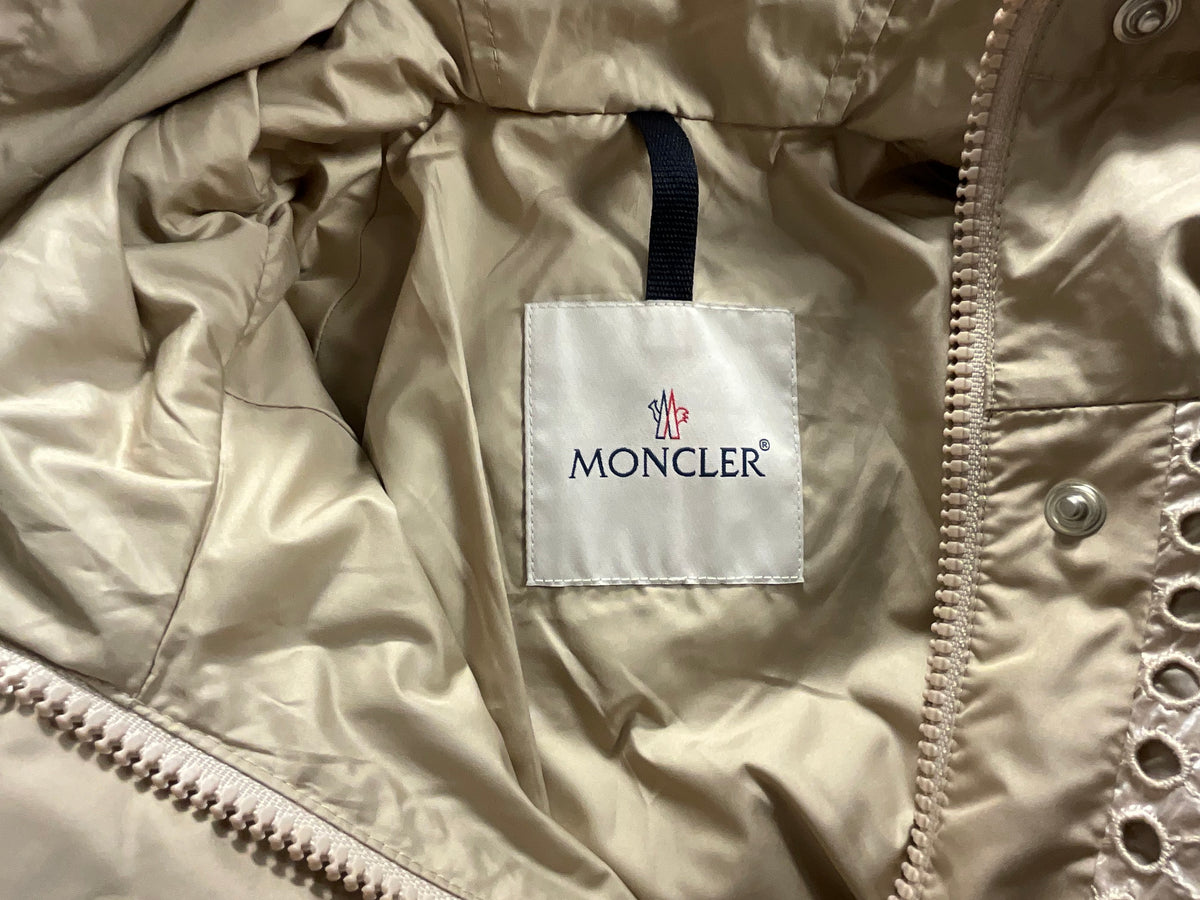 Moncler Guesclin Broderie Anglaise Drawcord Light Jacket Size 2 ladies