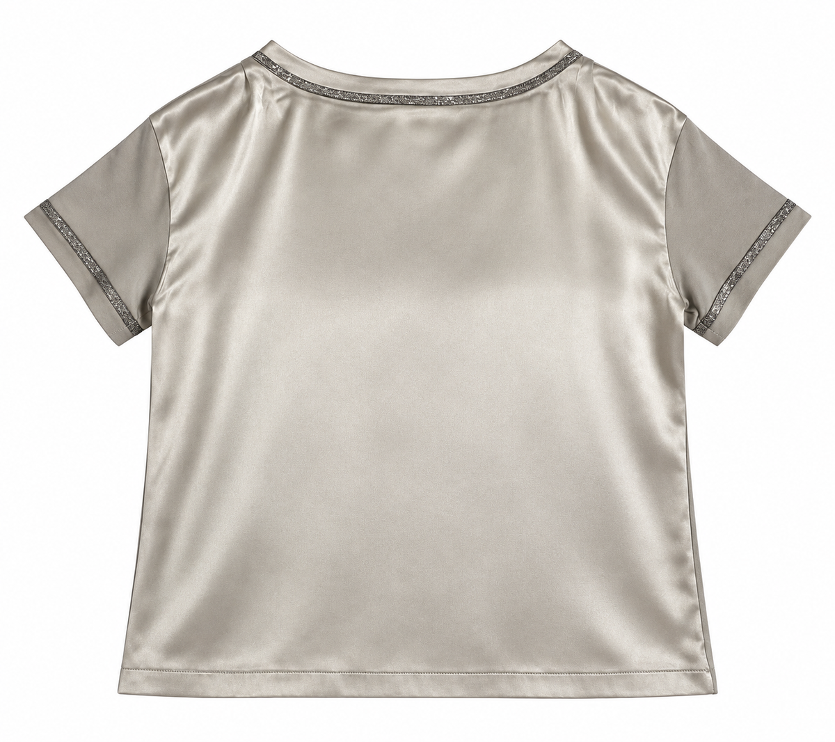 Fabiana Filippi Monili Trim Silk & Cotton Top ladies