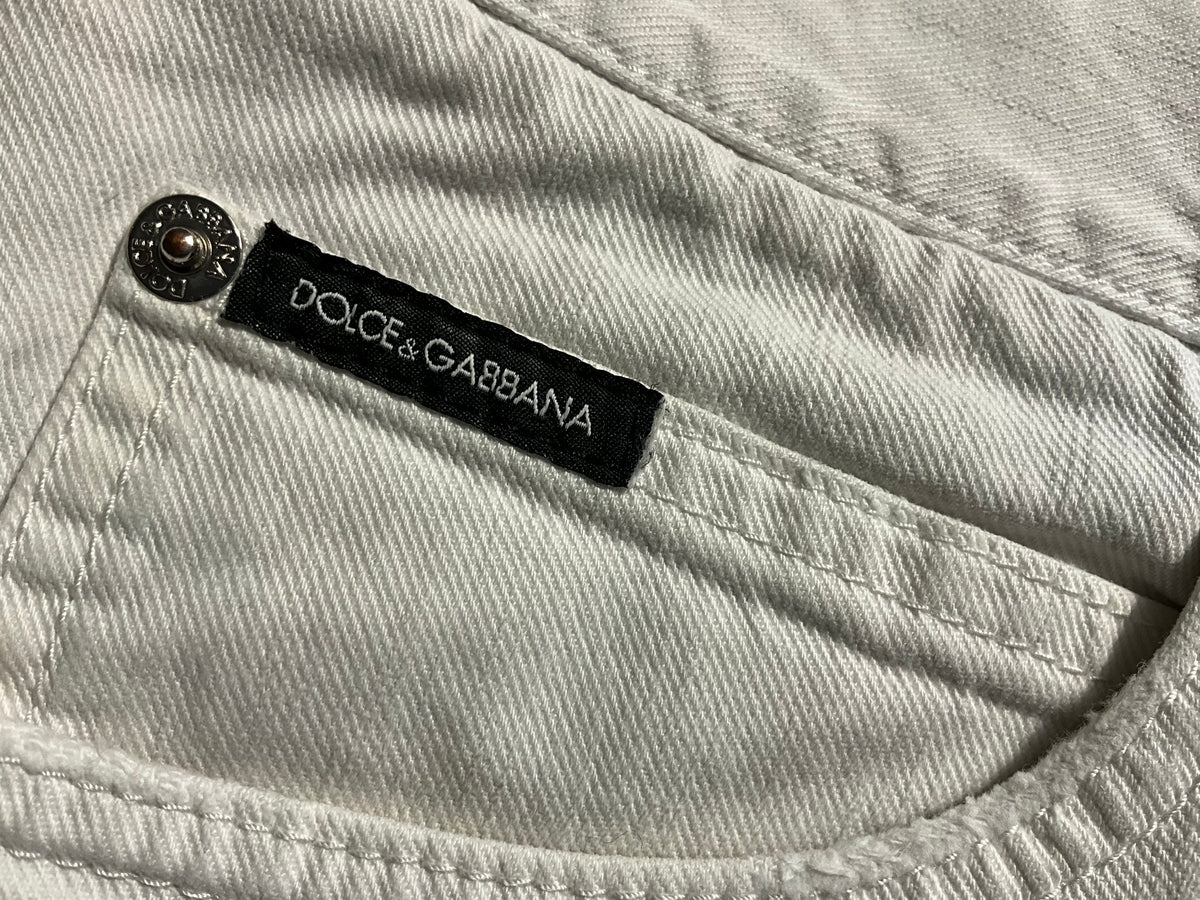 Dolce & Gabbana Denim Comfort Men’s White Jeans – Size 48 men