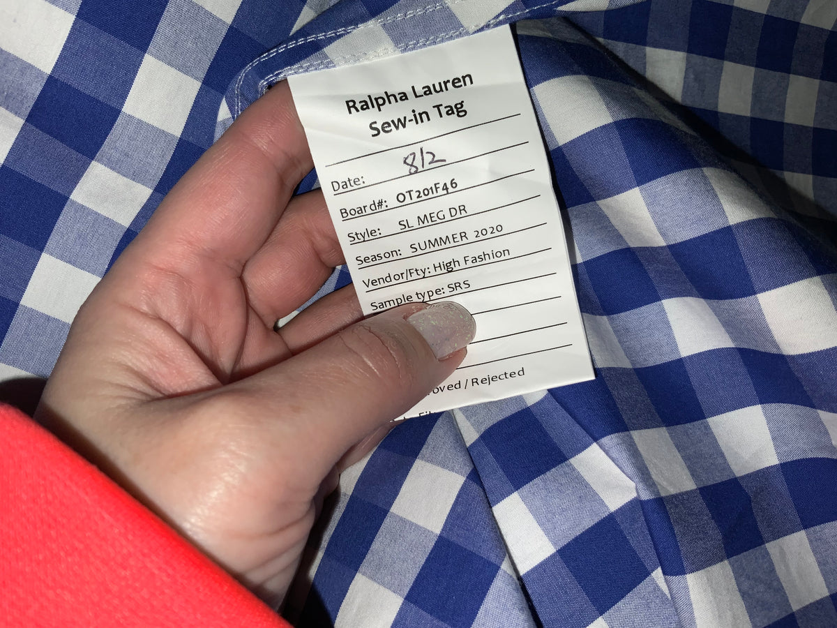 Ralph Lauren Polo Meg Gingham Fit and Flare Plaid Dress Size US 2 UK 6 XS ladies
