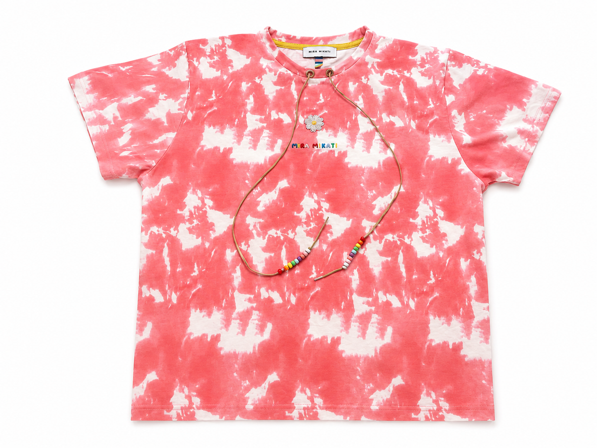Mira Mikati Pink Tie-Dye Oversized T-Shirt – EU 40 ladies