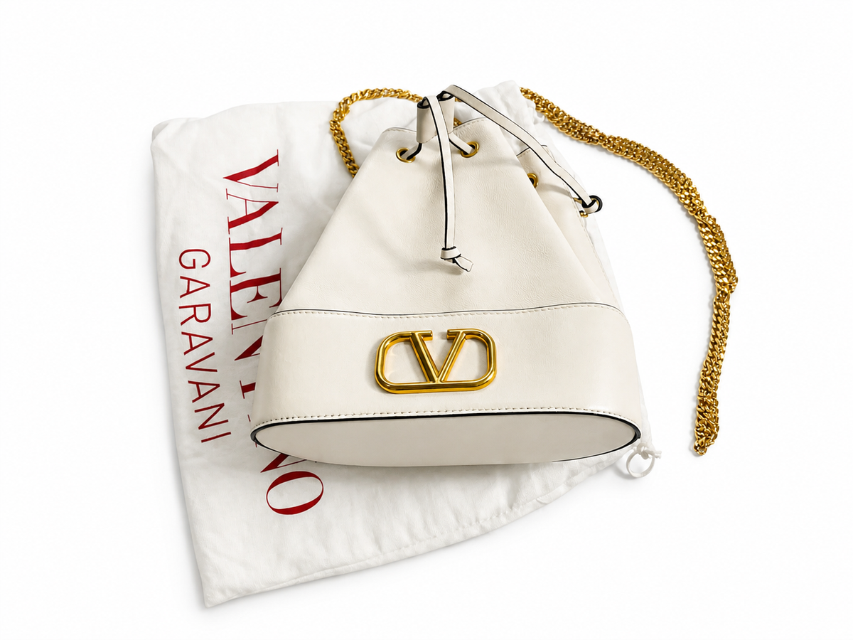 Valentino Garavani VLOGO Signature Mini Bucket Bag in Nappa Leather Crossbody ladies