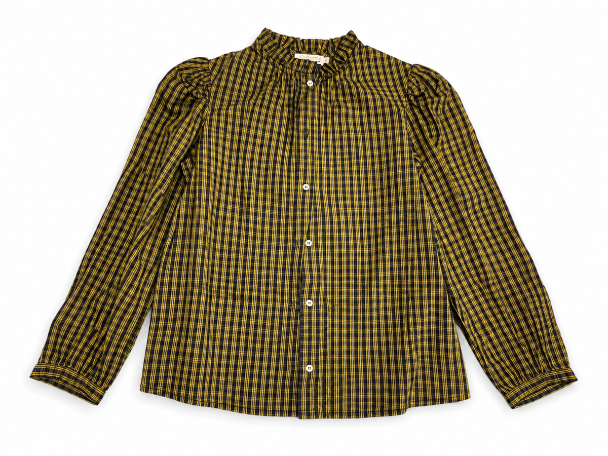 Bonpoint Girls’ Checked Ruffle Blouse 14 years children