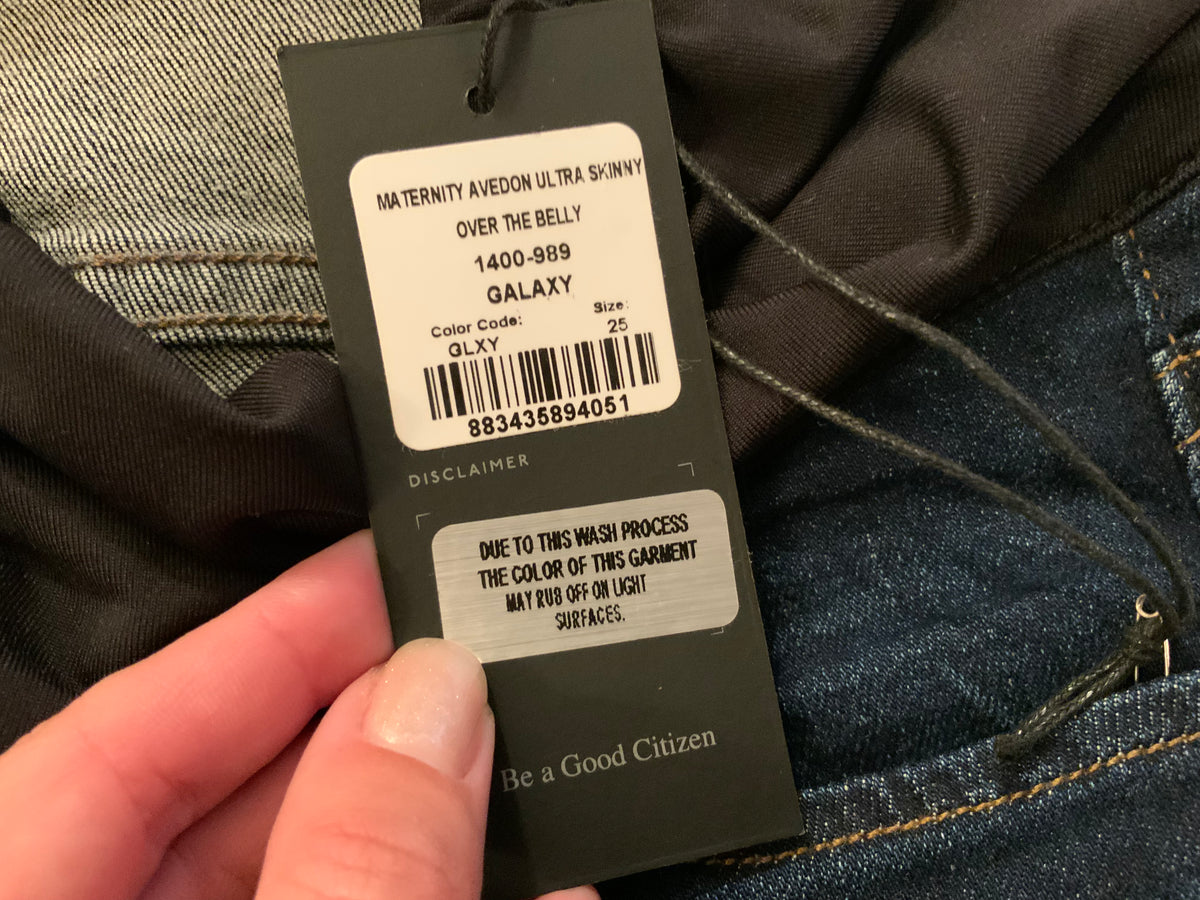 CITIZENS OF HUMANITY AVEDON SCULPT FIT OVER THE BELLY SKINNY LEG MATERNITY JEANS ladies