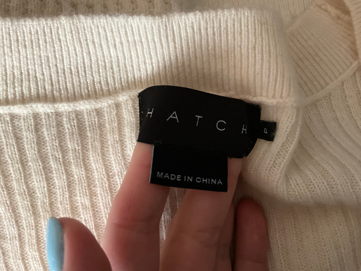 HATCH Maternity Layering U Neck Sweater In Cashmere And Merino Wool Size P ladies