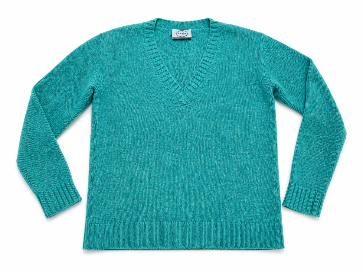 Prada Cashmere & Virgin Wool V-Neck Sweater IT 38 (UK 6 / US 2