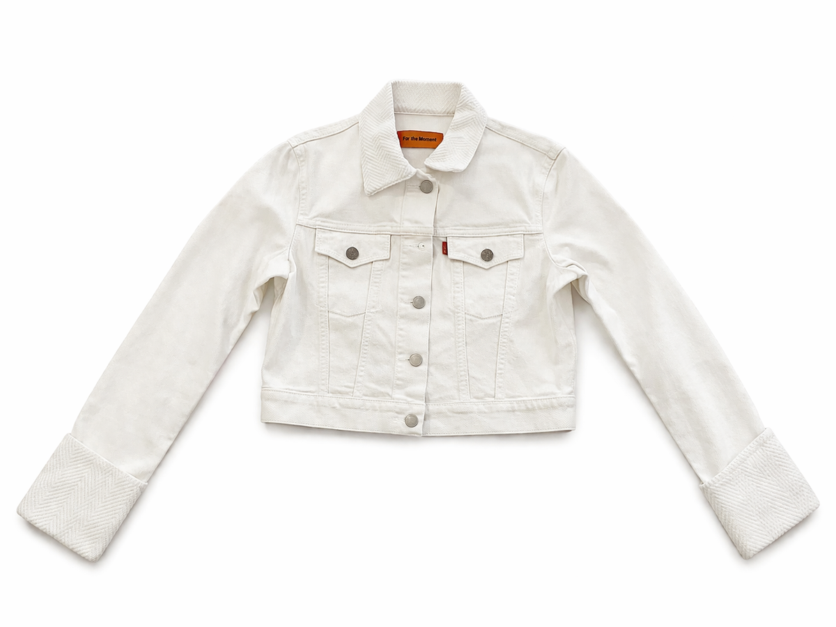 Missoni White Denim Cropped Jeans Jacket Size I 42 UK 10 US 6 ladies