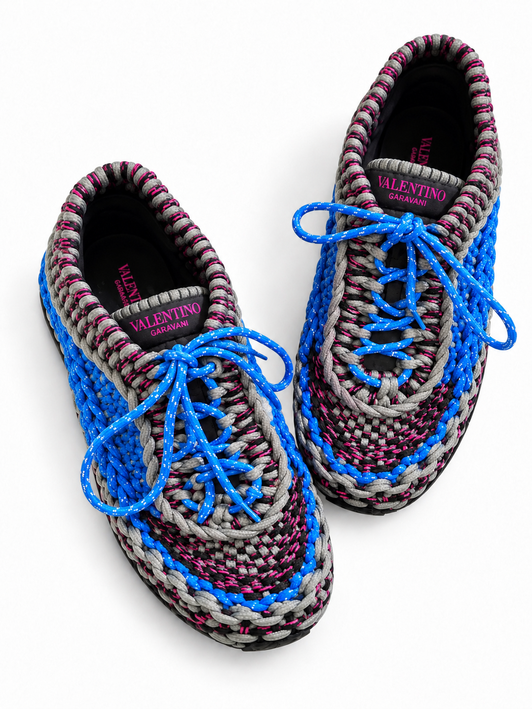 Valentino Garavani Men’s Crochet Rope Sneakers Trainers Multicolour Size EU 42 UK 8 men