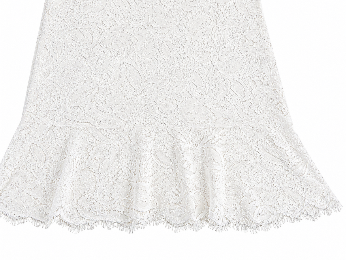 Ermanno Scervino White Lace Mini Dress size I 40 UK 8 US 4 ladies