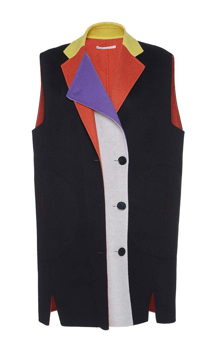 Marco de Vincenzo Cashmere and Wool Vest Sleeveless Coat Size I 38 XS ladies
