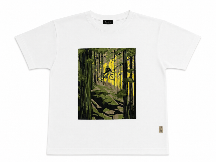 Il Gufo Forest Bike Print Cotton T-Shirt 5 years children