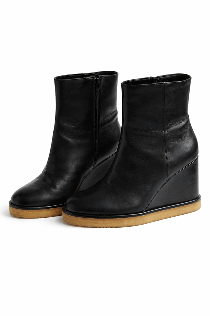 Celine Leather Mid-Calf Boots Size 38 US 8 UK 5 ladies